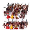 MOC Império Romano Exército Espartano Soldado Medieval Carroça Bloco de Construção Peças Antigo Militar Guerra Capacete Brinquedos Para Crianças