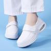 Women's Soft Sole Breathable Nurse Shoes - Genuine Leather, Non-Slip Air Cushion, Thick Sole, Comfortable & Durable for Long Wear.