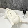 New Soap Dish with Drainage Holes, Cute Cartoon Cat Design, Creative Bathroom Soap Dish, Washbasin, Bathroom Storage Rack Box