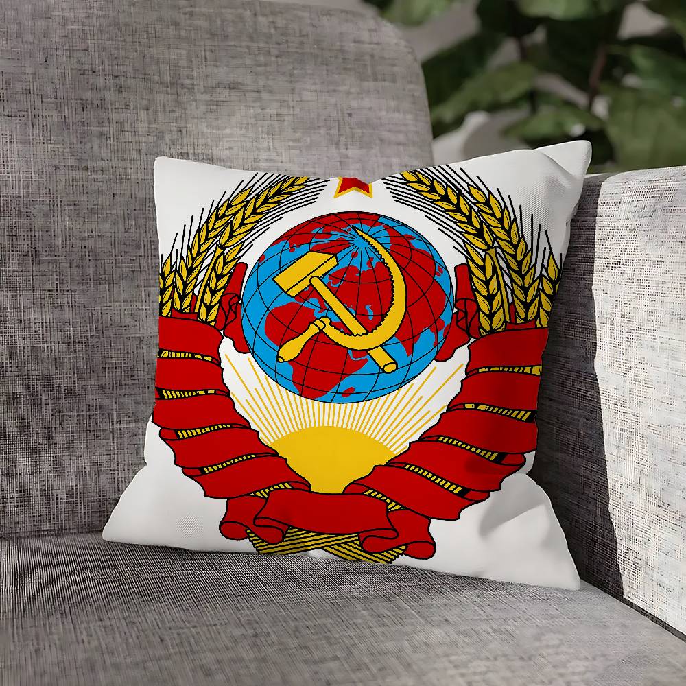 Soviet USSR CCCP Pillow Case For Sofa Decor Car Office Room Printing Cushion Cover Decorations and Protector