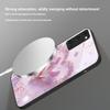 Love's Pink Purple Tulip For Magsafe Samsung S25 S25 Edge S25Ultra S8 9 10 20 S21 Pro 22 Plus S23 FE S24 Ultra Glass Phone Case