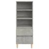 821240 vidaXL Highboard Concrete Grey 40x36x110 Cm Engineered Wood