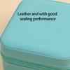 Jewelry Storage Box with Mirror, Compact Travel Case with Ring Rolls, Necklace Hooks and Zip-Around Closure Design