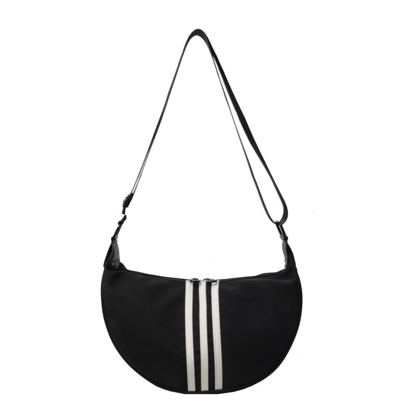 

Trend leisure sports style shoulder bag women s light and versatile student messenger bag going out commuting striped dumpling bag One Size