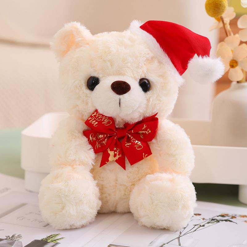 Cute Christmas Teddy Bear Doll Plush Teddy Bear Hug Bear Doll Children's Companion Soothing Ragdoll Doll