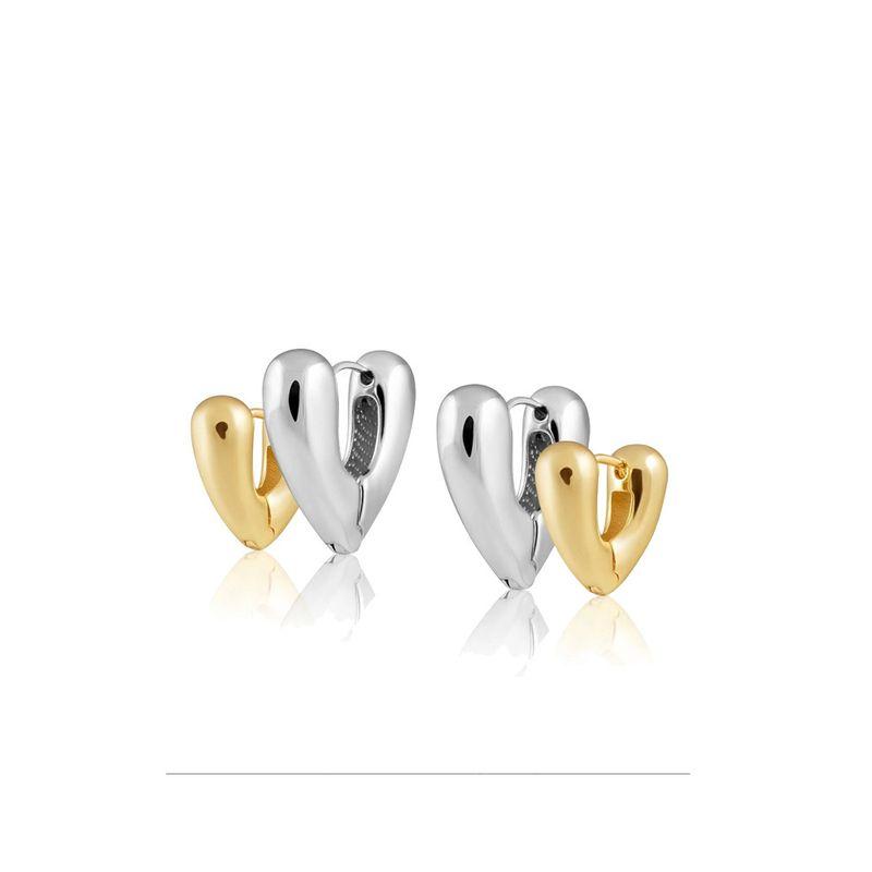 Accessible Luxury European and American Metal Women's Heart Shaped Cold Sex Style Ear Clip