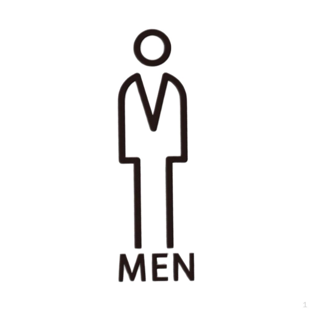Acrylic Bathroom Door Accessories Restroom Washroom Toilet Symbol Signage Identification Sign for