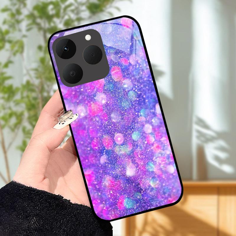 Für Realme 15T 5G Hülle Luxus Mode Bemalt Stoßfest Gehärtetes Glas Handyhülle Für Realme15T 15 T Hülle Schale RMX5111 Capa