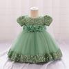 Sequin Kids Dress Summer Birthday Wedding Flower Girls Dress Toddler Baptism 1st Birthday Dress Baby Girl Clothes Princess Wedding Party Kids Costume
