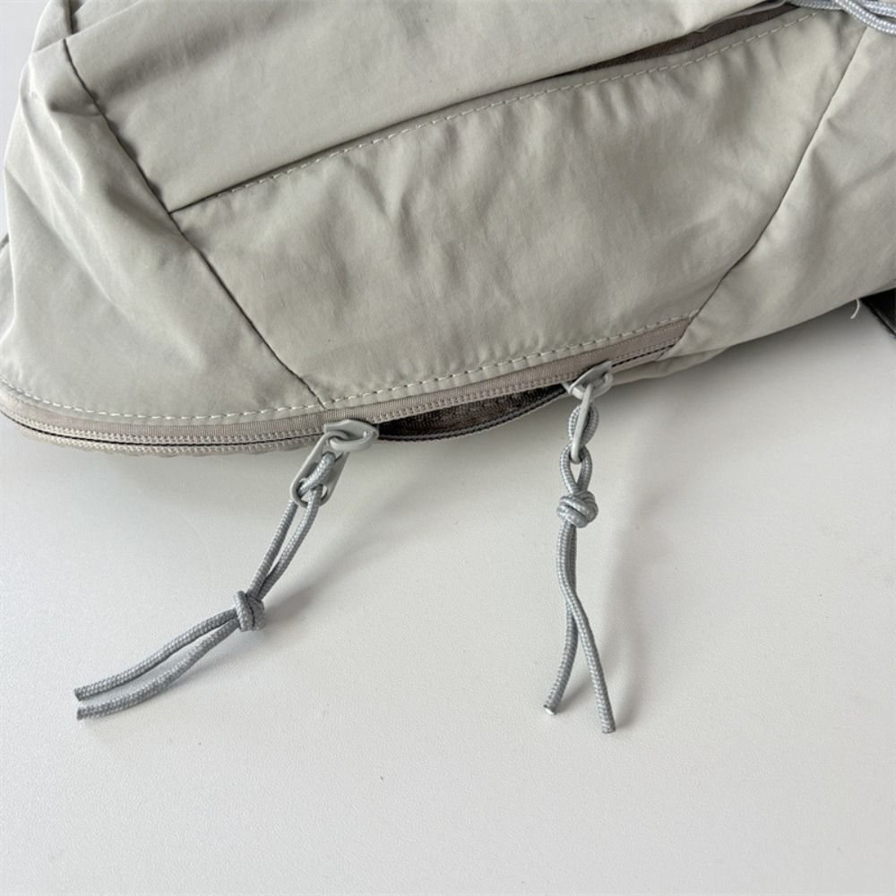 Large Capacity Sports Crossbody Bag Solid Color Outdoor Chest Bag Nylon Shoulder Bag  Hiking