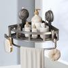 Suction Cup Organizer For Bathroom Multifunctional Bathroom Corner Shower Shelf Storage Rack For Towels Shower Gel Facial