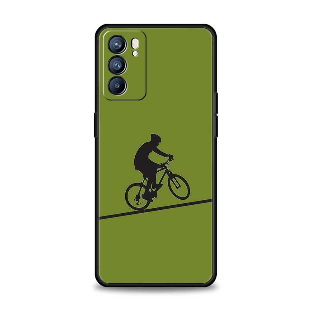 Mountain Bikes Cycling Phone Case For Oppo Find X5 A54 A53 A52 A9 2020 A15 A95 A16 A76 A74 A12 Reno7 SE Reno6 Pro Plus 5G Cover