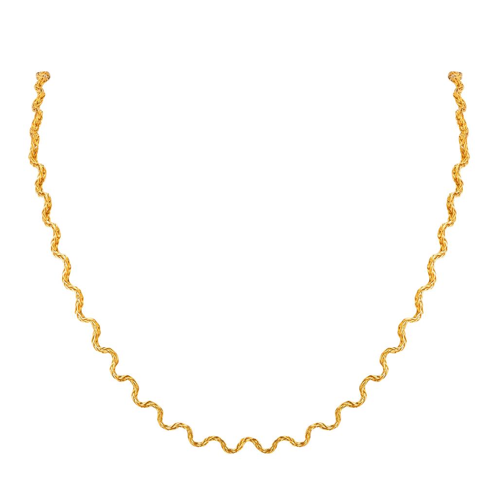 Vnox High Quality Stainless Steel Chic Chain Necklace For Women Trendy Gold Plated Wave Choker Collar Jewelry Gift To Girls