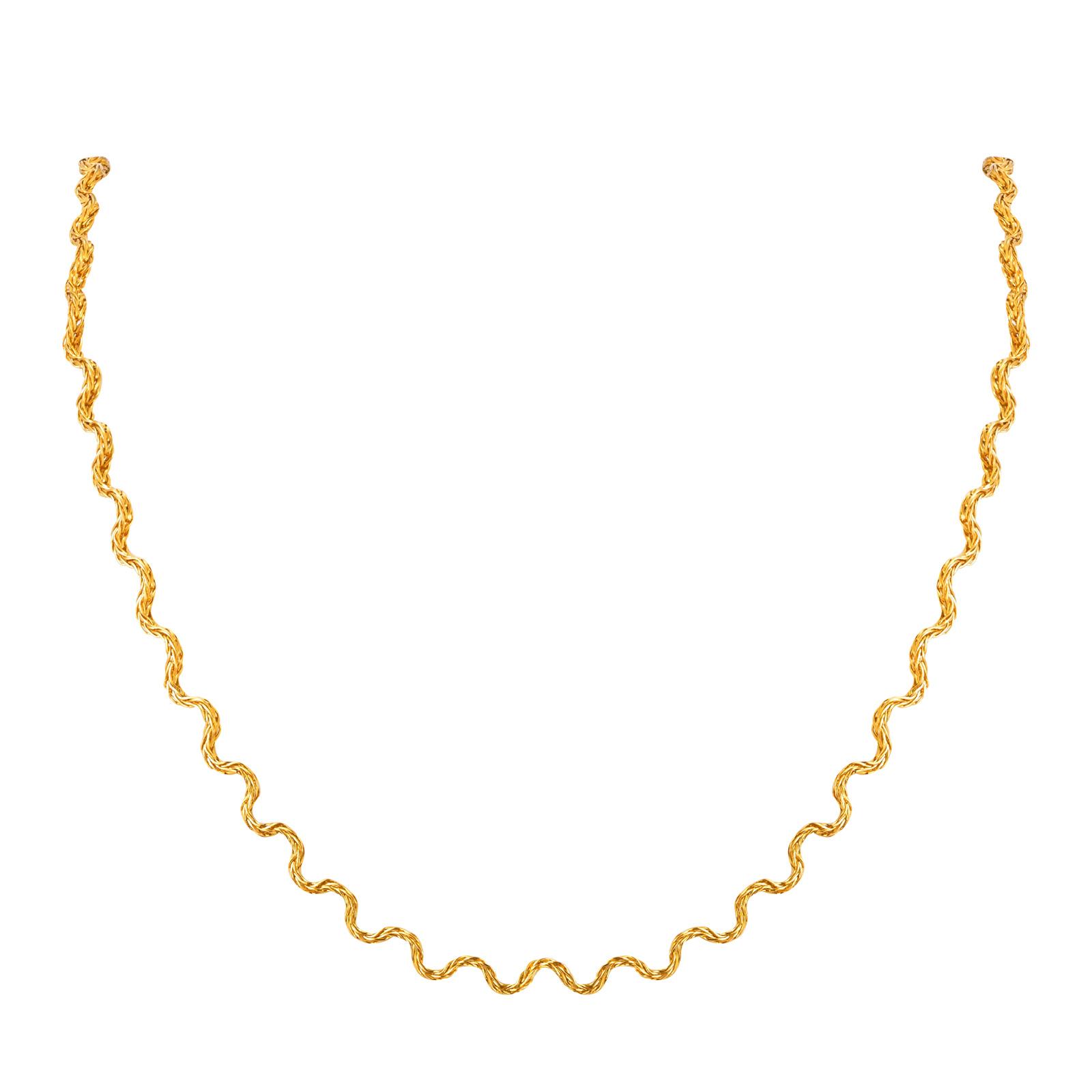 

Vnox High Quality Stainless Steel Chic Chain Necklace For Women Trendy Gold Plated Wave Choker Collar Jewelry Gift To Girls