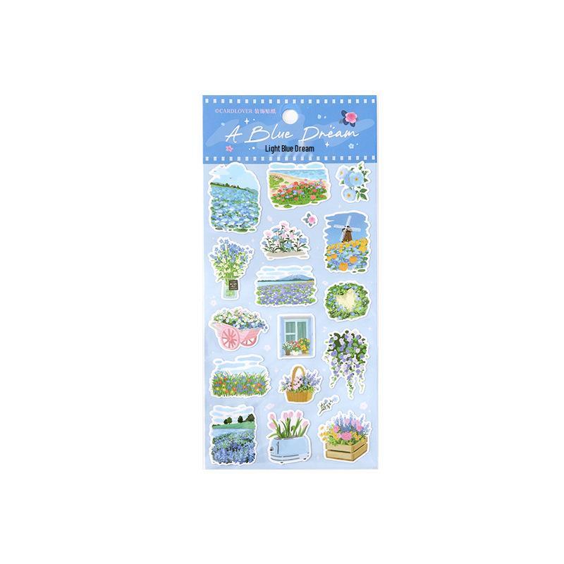 Xin's Lover Artistic Floral Landscape Stickers - Only Flowers Know Series