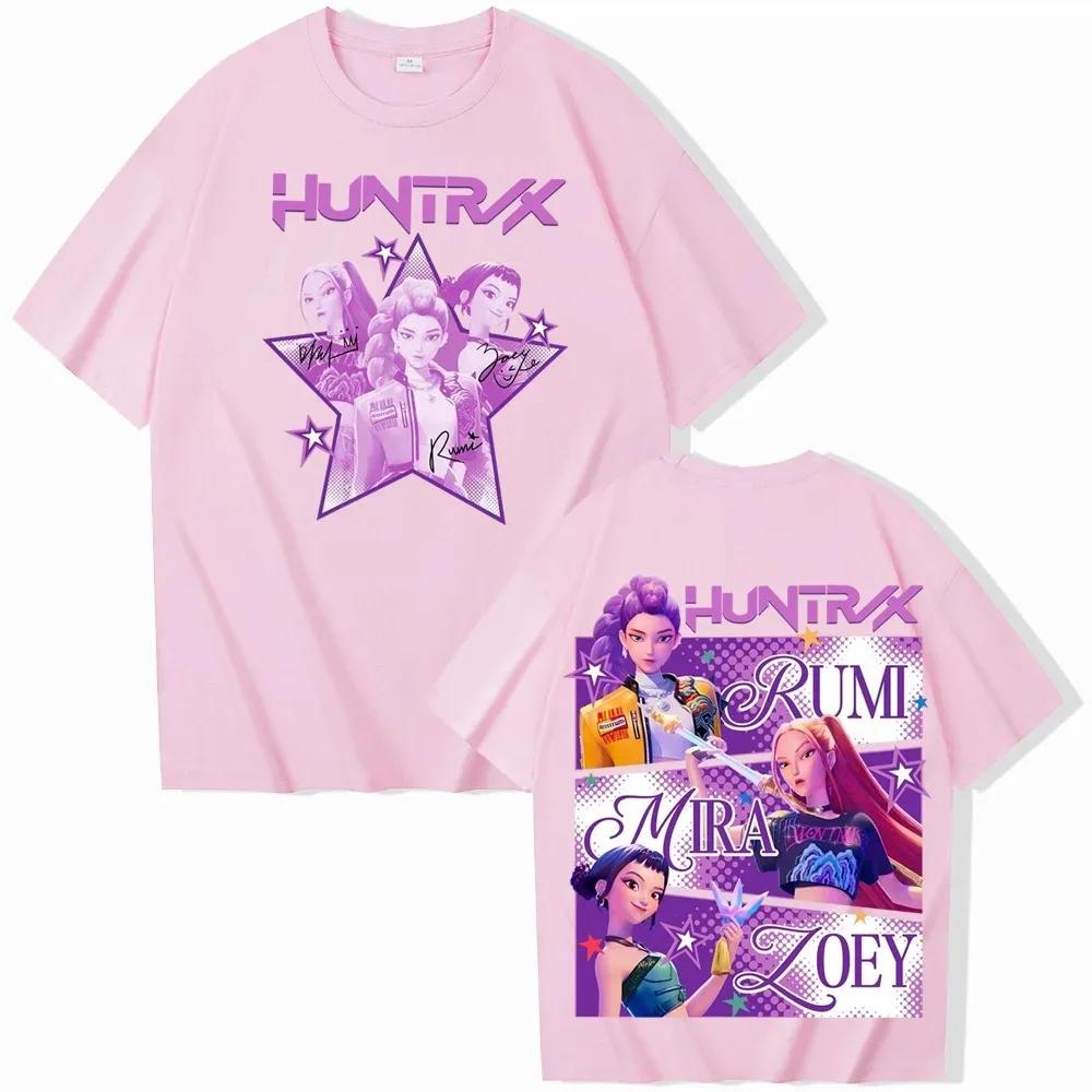 

Kpop Demon Hunters Fanmerch Mira Rumi Zoey Huntrix Shirt Summer Graphic Shirts Fan Gift Women Casual Tees Women Clothes 4XL