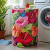 Boho gesteppter Wäschekorb mit Blumenstoff und Griffen Wäschetonne große Kapazität weicher Korb für Schmutzwäsche