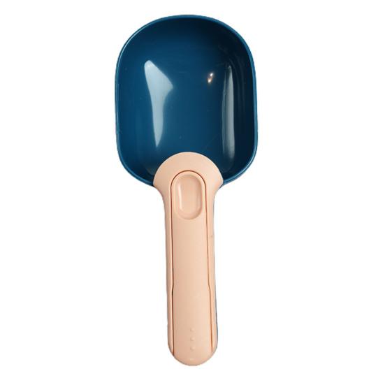 

Лопата для корма для собак Эргономичный дизайн Большая емкость Зажим для сумки из АБС-пластика Корм ​​для домашних животных розовый/синий