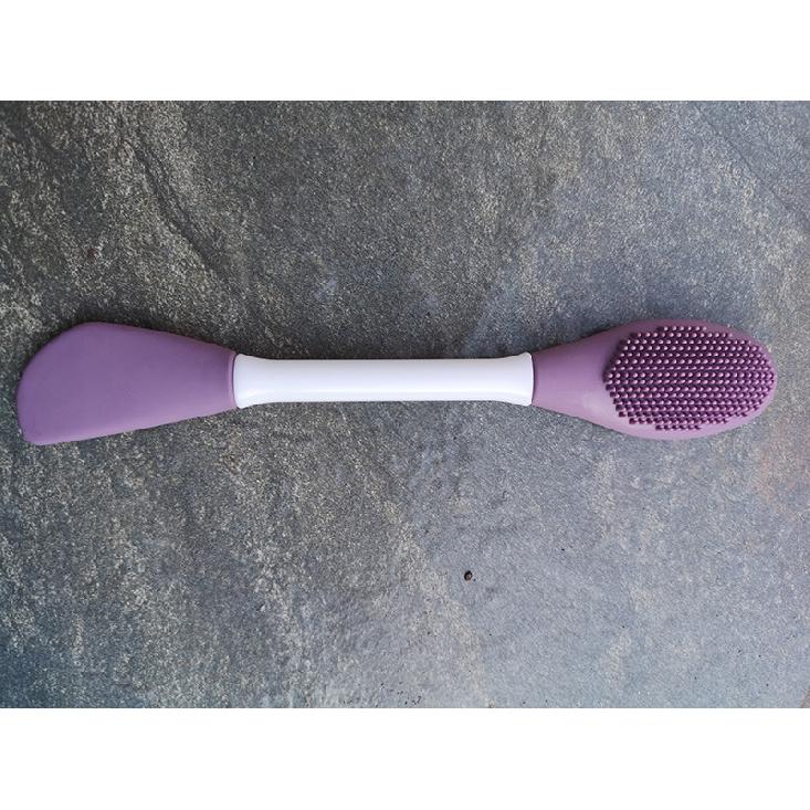 Double-Head Silicone Mud Mask Brush Massage Face Washing Makeup Brush DIY Beauty Salon Soft Mask Facial Mask Brush Cleansing Brush