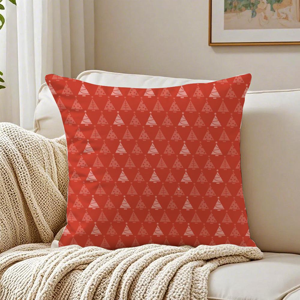 Art Festive Christmas Reindeer Cushion Cover Linen Pillowcase Soft For Sofa Bed Home Room Decor