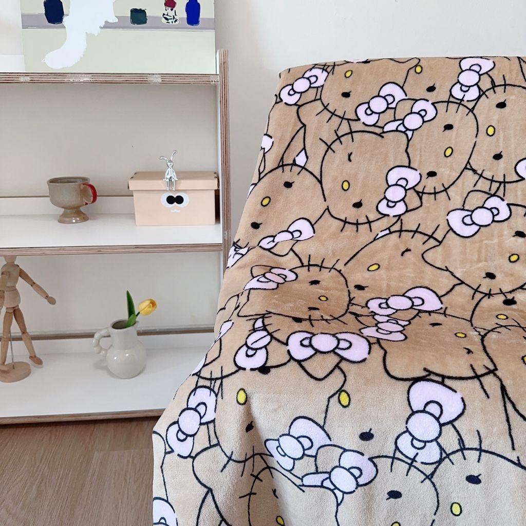 Cartoon Flannel Throw Blanket | Thick, Non-Shedding, All-Season Use for Dorms, Sofas, Cars