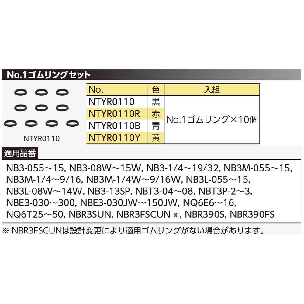 Kyoto Tool Nepros 1 Rubber Ring NTYR0110B (KTC) No. Set, 10-Piece Set, Blue,