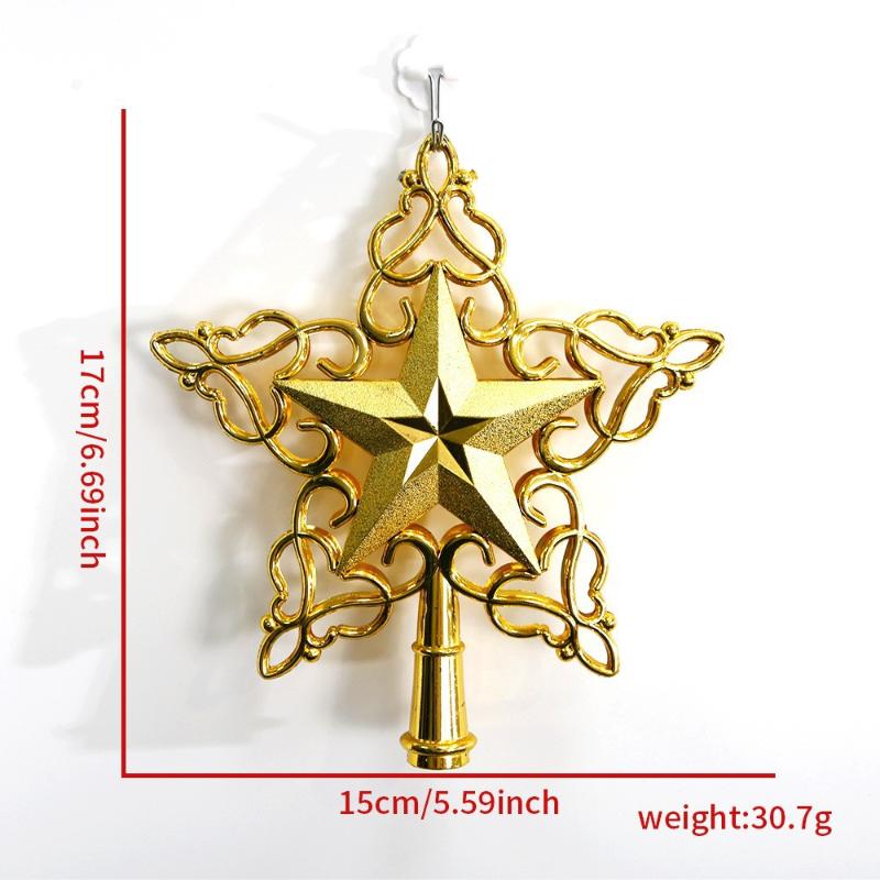 2026 Weihnachten Noel Glitzer Weihnachtsbaumspitze Eisenstern Weihnachtsdeko für Zuhause Weihnachtsbaumschmuck Navidad Neujahr