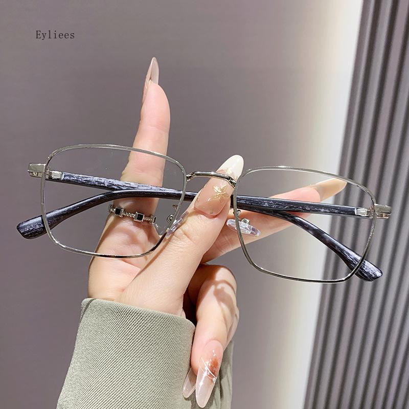 Trendy Wood Pattern High-Definition Prescription Glasses Anti-UV Classic Retro Spectacles Unisex blocking Reading glasses