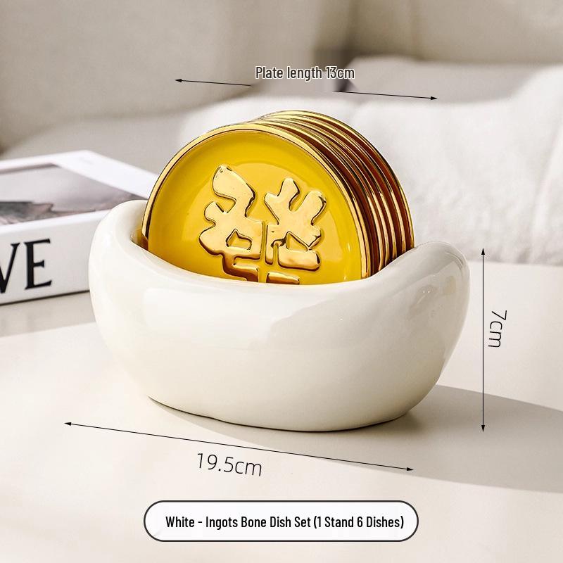 2025 Exquisite Ceramic Bone-Spitting and Fruit Plate for Home Use