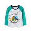 European Fashion Boys' Cartoon Block Long-Sleeve T-Shirt