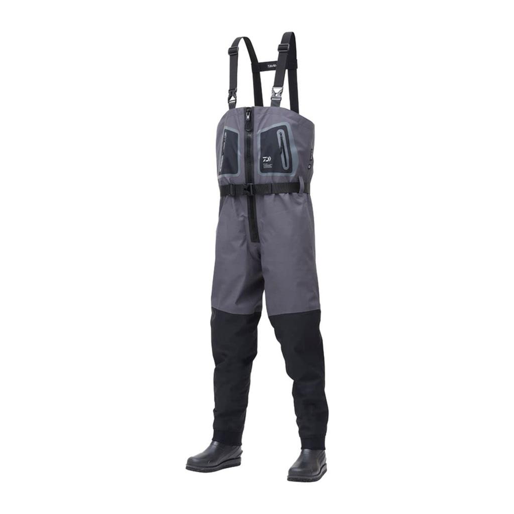 Daiwa Tight Fit Salt Breath Zip Waders Size S SW-4502B-T Black,
