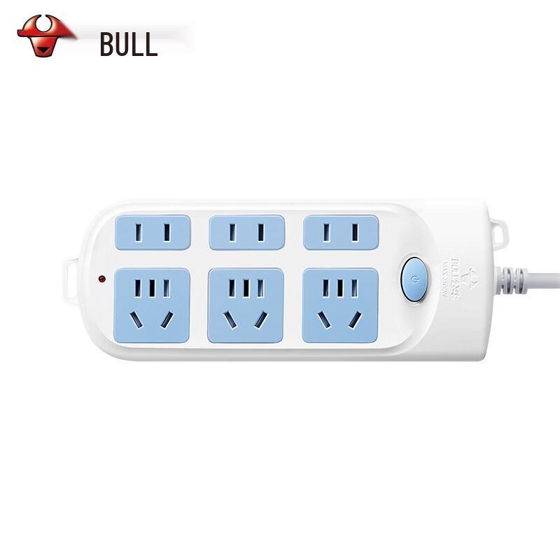 Gongniu GN-609 6-Outlet Power Strip with 3m Cord CN plug (adapter included)