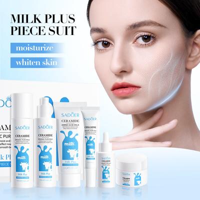 Milchaufhellendes Ceramid-Hautpflegeset, feuchtigkeitsspendendes Anti-Aging-Falten-Luxus-6-teiliges Reparatur-Geschenkset