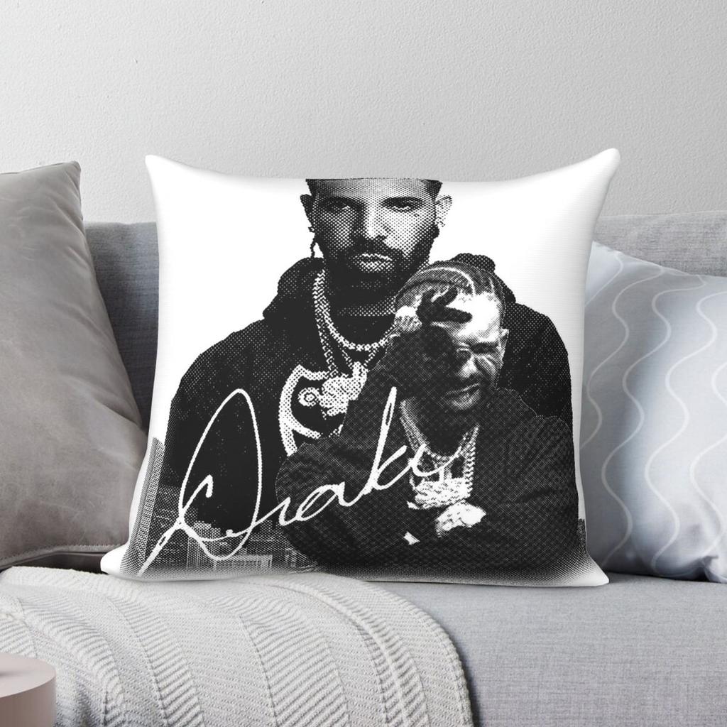 Drake Aubrey Drake Graham Square Pillowcase Polyester Linen Velvet Creative Zip Decorative Throw Pillow Room Cushion Cover x