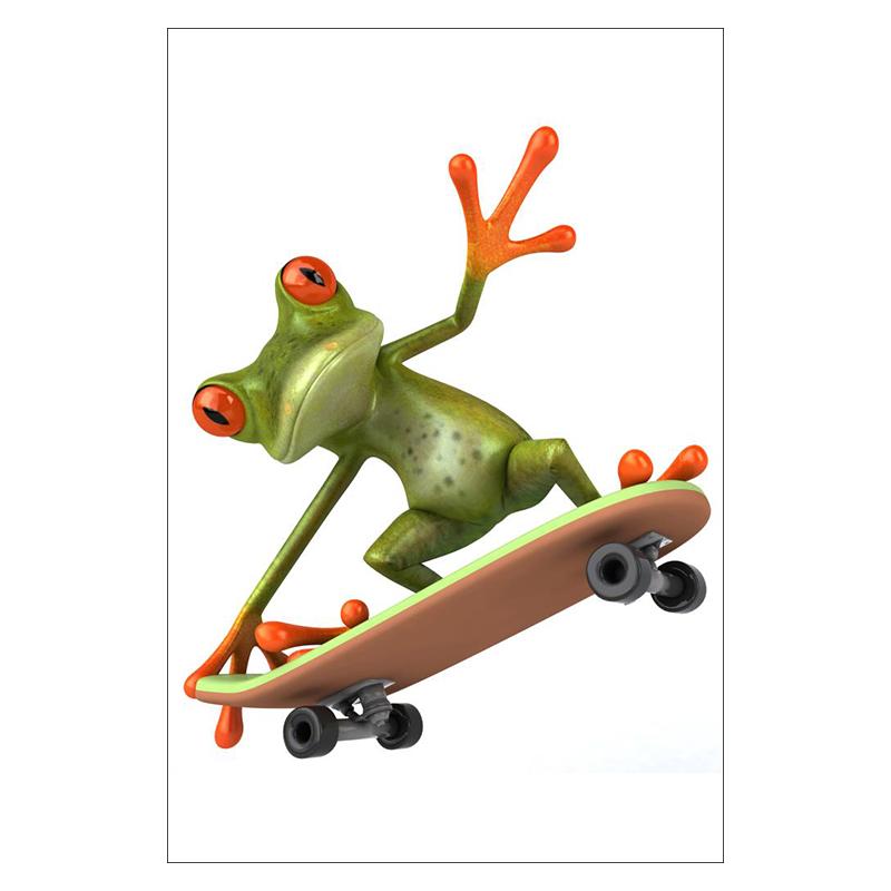 Cute Frog Graffiti Art Canvas Paintings Abstract Animals Posters and Prints on Canvas Wall Art Picture for Living Room Decor