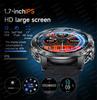 AK87 Men 1000mAh Battery Smart Watch 1.7-inch Large Screen GPS Track Heart Rate 3ATM Waterproof Wireless Call Sports Smartwatch