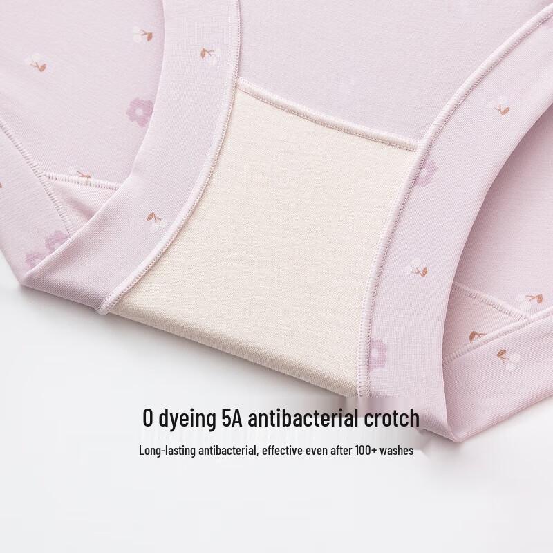 Ding Guagua Women's Mid-Waist Cotton Underwear
