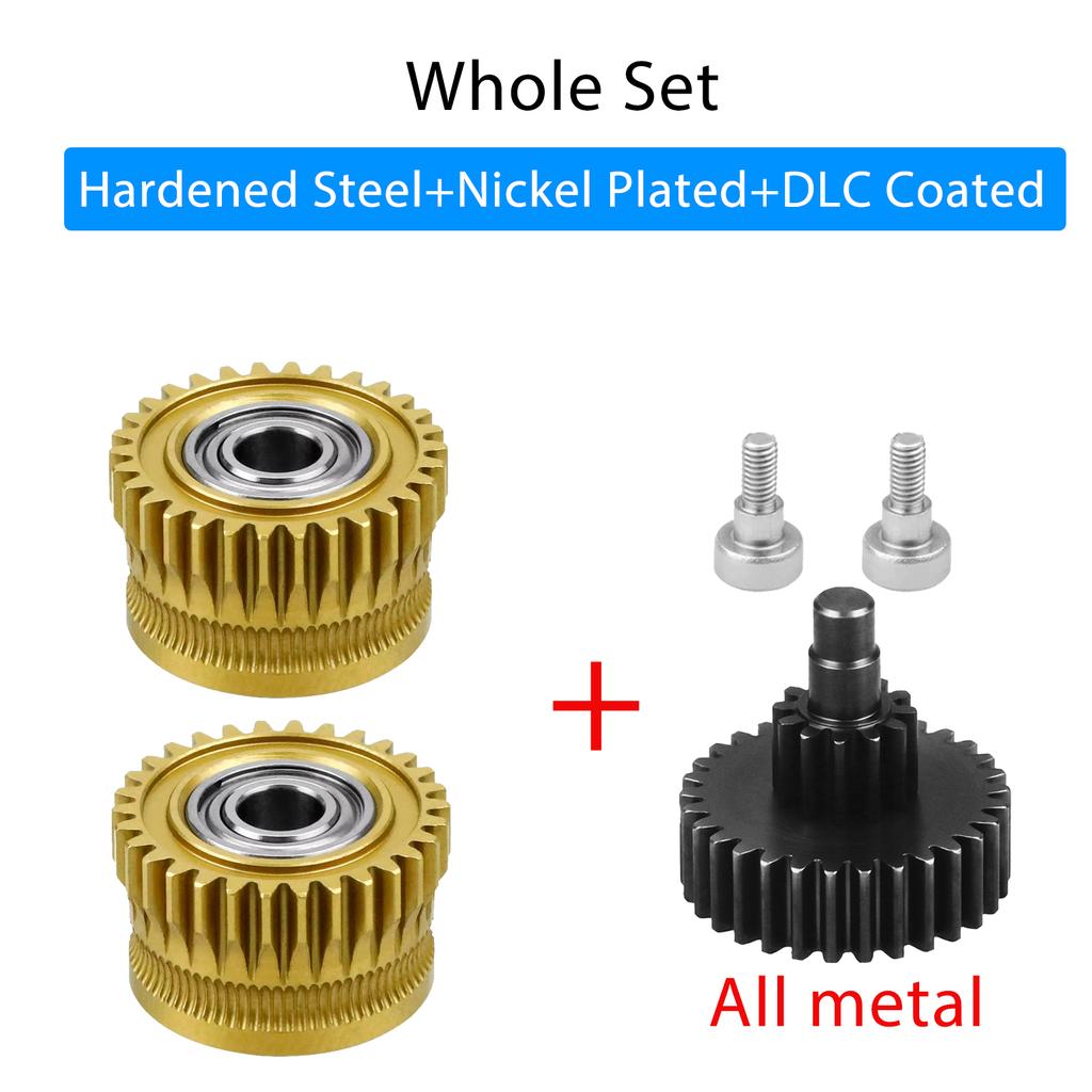 K1C Extruder Gear Kits All-metal Filament Drive Gears for Creality K1 Max K1 Extruders DLC-coated Nickel-plated High Hardness