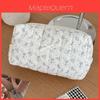 Floral Cotton Makeup Bag With Breathable Design For Daily Use