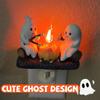 Ghost Campfire Flickering Nightlight Modern Minimalist Halloween Decor For Spooky Atmosphere