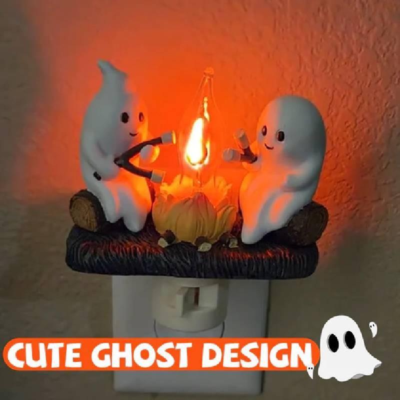 Ghost Campfire Flickering Nightlight Modern Minimalist Halloween Decor For Spooky Atmosphere