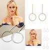 Stylish And Trendy Geometric Alloy Earrings Minimalist Metal Circle Hoops For Fall 2021