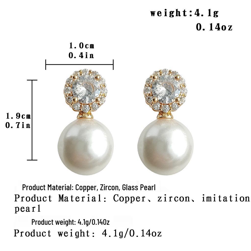 Винтажные Французские Серьги из Стекла с Жемчугом и Цирконами - Элегантные Нишевые Украшения