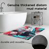 Anime C-Chainsaw Man Floor Mat Diatomite Bath Mat, Quick Dry Absorbent Non-Slip Door Mat