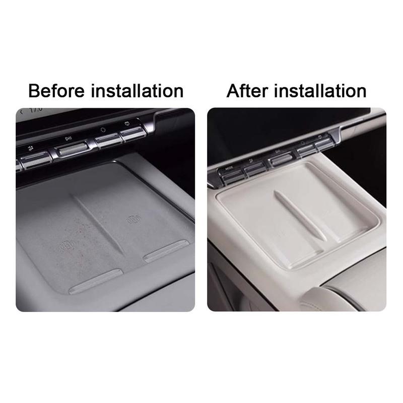 Car Interior Non-Slip Silicone Wireless Charging Pad Mat for Zeekr 7X 2024 2025 Accessories in White Black Grey