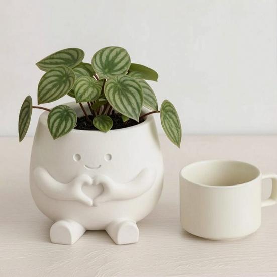 Adornos para Macetas Impresión 3D Lindo Soporte de Planta de Escritorio Duradero PLA Decoración del Hogar para Suculentas