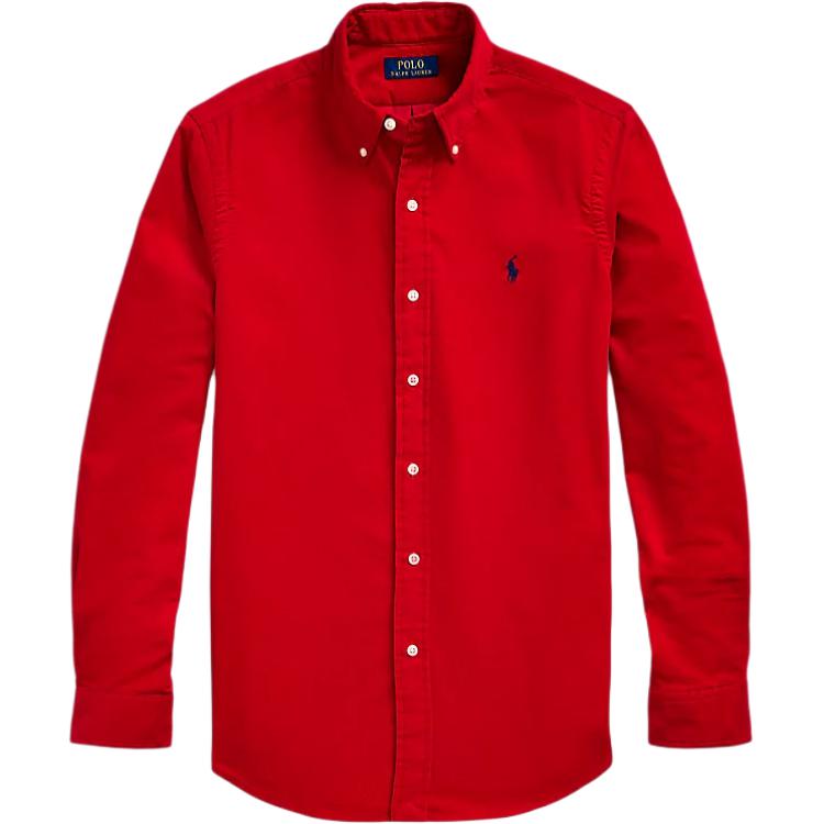 

Polo Ralph Lauren SS22 Однотонная рубашка с длинным рукавом Мужские рубашки Красная 710767906-005 XL