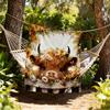 Floral_Bull Outdoor Flannel Blankets, Outdoor travel, Home Blankets, Fan Gifts,Suitable for All Seasons, Christmas Gifts. R1127130