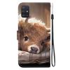 Handmade PU Leather Flip Case for Samsung Galaxy A51 5G (SM-A516F/A516B)- Anti-Slip Shockproof Cover with Wrist Strap & Heart/Rose Cat Designs