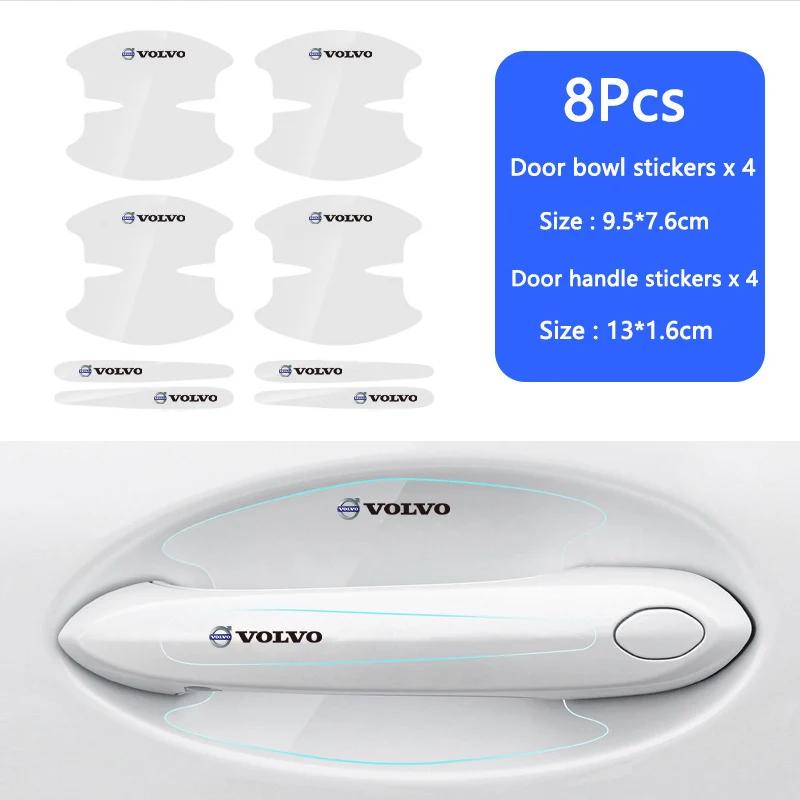 PVC Transparent Car Door Handle Wrist Bowl Trim Stickers For Volvo Xc60 Xc90 V40 V60 S60 V50 V90 S80 C40 XC40 V70 XC70 Rdesign